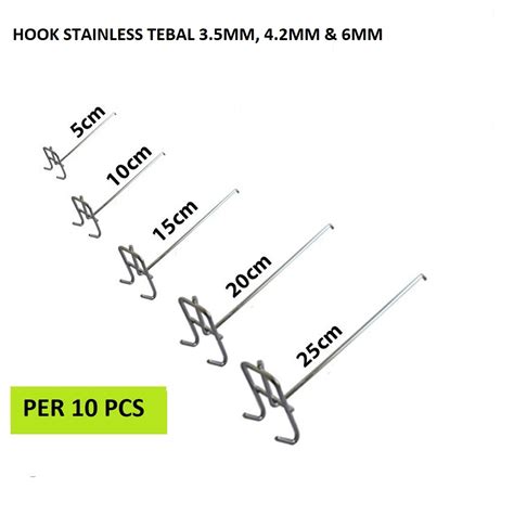 Jual Hook Cantolan Ram Kawat Besi Stainless Tebal Harga Pc Shopee