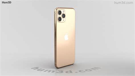 360 View Of Apple IPhone 11 Pro Max Gold 3D Model 3DModels Store