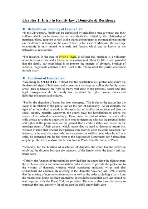 Family Law | UFL1612 - Family Law - MMU | Thinkswap