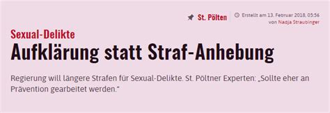 Niederösterreichischen Nachrichten Sexual Delikte Aufklärung Statt