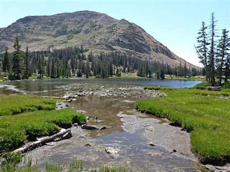 Edge Of Clyde Lake Notch Mountain Trail Uinta Mountains Utah