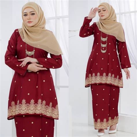 Xs Xl Kurung Riau Mahsuri Riau Songket Plus Size Nikah Tunang