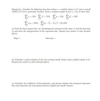 Answered Practice Consider The Following Data That Relates X