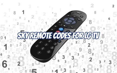 Sky Remote Codes For Lg Tv And Programming Remote Codes Portal