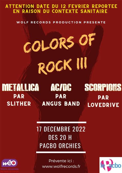 Colors Of Rock III 17 12 2022 Orchies Le Pacbo France