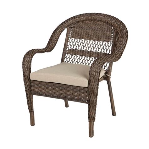 StyleWell Mix And Match Stackable Brown Wicker Outdoor Patio Lounge