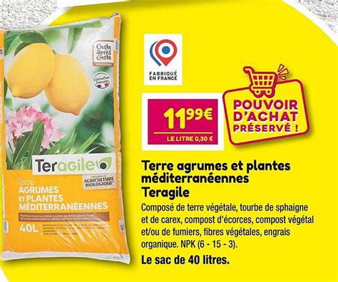 Promo Terre Agrumes Et Plantes M Diterran Ennes Teragile Chez Point