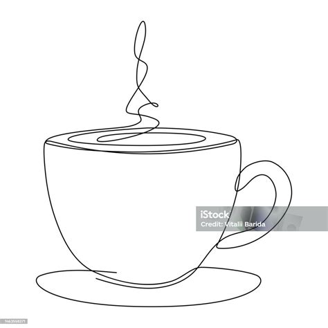 Cup Continuous Line Art Stock Illustration Download Image Now