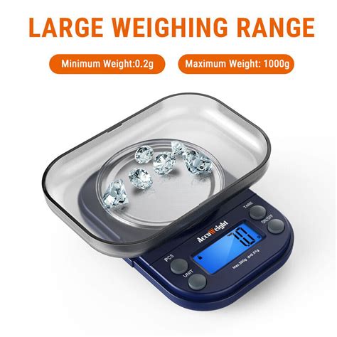 AccuWeight Mini Digital Weight Scale For School Travel Jewelry Pocket