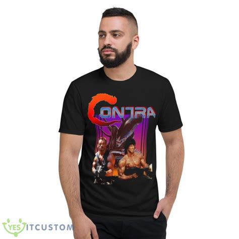 Contra Movie Game Arnold Schwarzenegger Vs Sylvester Stallone Shirt