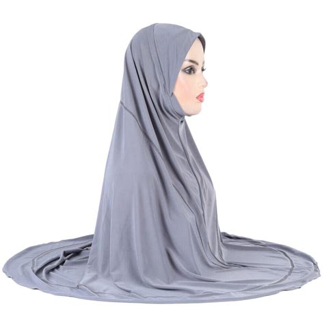 Amira One Piece Instant Hijab Muslim Women Overhead Khimar Scarf Long