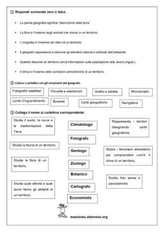 Il Lavoro Del Geografo E La Geografia Classe Terza Primaria Maestralu