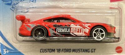 Hot Wheels Custom Ford Mustang Gt Formula Drift Red Ebay