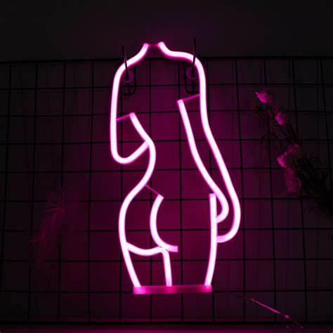 Buy ENUOLI Naked Lady Neon Sign Pink Neon Light 16 3 X7 7 Inch Sexy