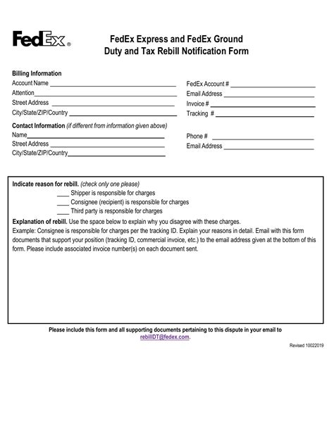 Fedex Rebill Form ≡ Fill Out Printable Pdf Forms Online