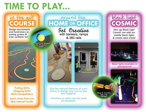 Cosmic Putting Track And Office Golf Game Glow Gear Golf