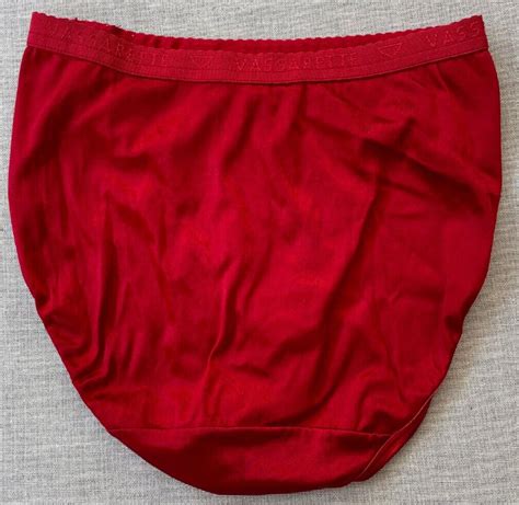 VASSARETTE Vtg Signature Band Satin Panties Red Sz 5 40 EBay