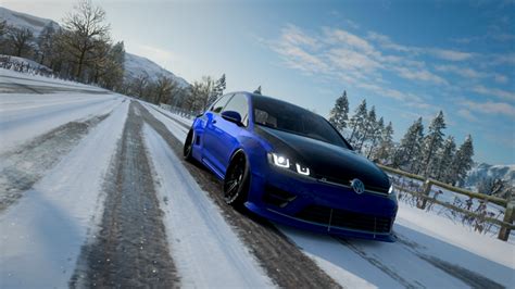 4K Volkswagen Golf Mk7 Volkswagen Golf Snow Screen Shot Video