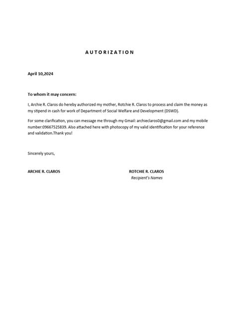 Authorization Letter Final Pdf