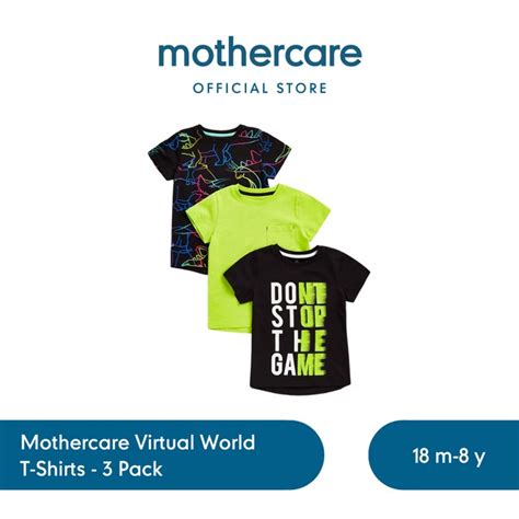 Jual Mothercare Virtual World T Shirts 3 Pack Kaos Anak Laki Laki