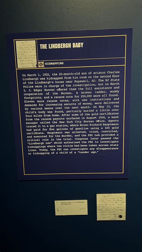 The Lindbergh Baby at FBI Exhibit