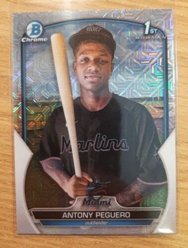 2023 BOWMAN CHROME MEGA BOX MOJO REFRACTOR ANTHONY PEGUERO 62 MIAMI