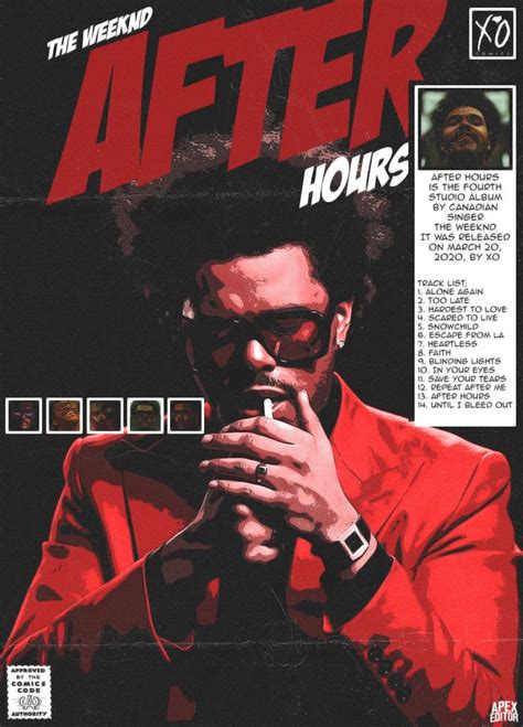 After Hours The Weeknd Poster Music Poster Design Music Poster Ideas