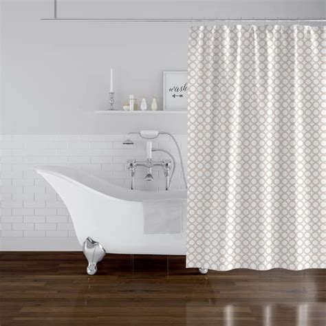 Simple Circles Beige Shower Curtain By Kavka Designs Bed Bath