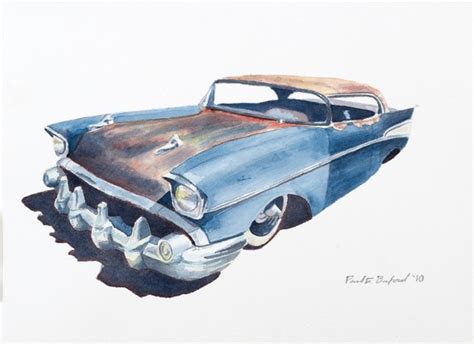 Hot Rod Art in Watercolors - It's Hot Rod Paintings | MyRideisMe.com