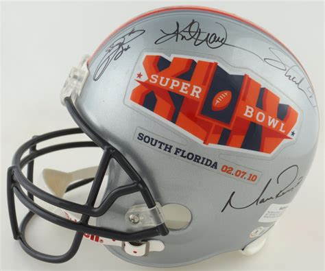 "Circa 2010 NFL Greats" Super Bowl XLIV Logo Full-Size Helmet With ...