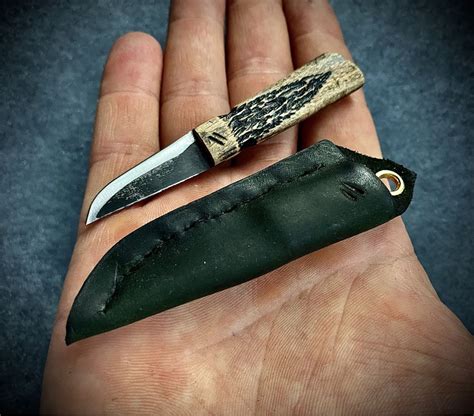 Ręcznie Zrobiony Nóż Na Szyję Custom Neck Knife Naszyjnik EDC Wrocław