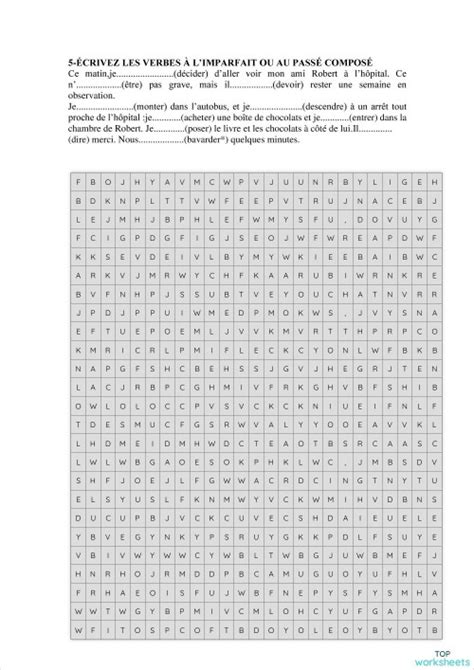 PassÉ ComposÉ Vs Imparfait Fiche Interactive Topworksheets