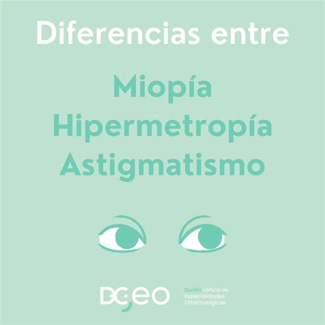 Sabes diferenciar entre miopía astigmatismo e hipermetropía