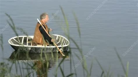 Coracle fishing - Stock Video Clip - K004/7729 - Science Photo Library