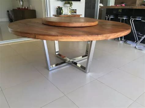 Mesa De Jantar De Madeira Demoli O P S Em A O Inox Mebuscar Brasil