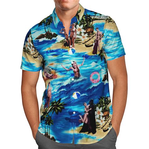 New Star Wars Girls With Darth Vader In Beach Hawaiian Shirt Meteew