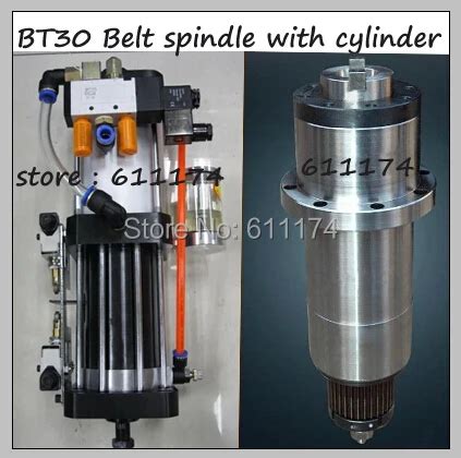 ATC Belt Drive Spindle BT30 6000RPM Sleeve 90mm With Cylinder For