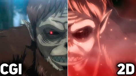 Mappa Cgi Vs Hand Drawn Comparison Attack On Titan Season 4 Part 3