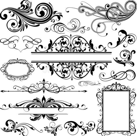 Floral Design Elements Stock Vector Illustration Of Vector