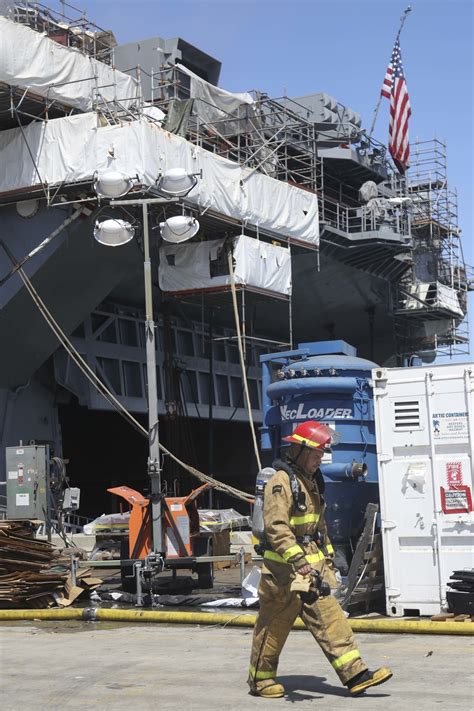 Dvids Images Sailors And Federal San Diego Firefighters Fight Fire