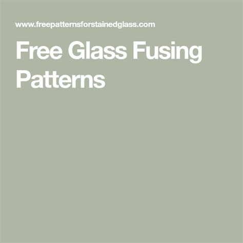 Free Glass Fusing Patterns Glass Fused Glass Pattern