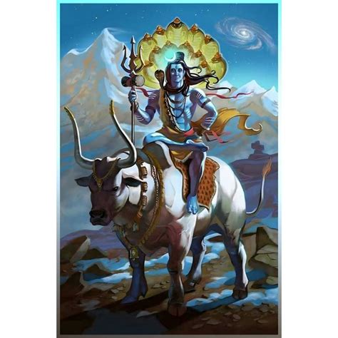 Lord Shiva Abstract Painting Mahadev Painting On Canvas