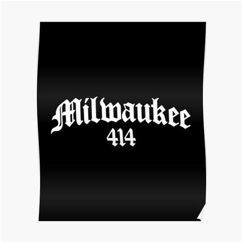 Póster Milwaukee 414 Código De área Og Original Gangster Biker Chicano