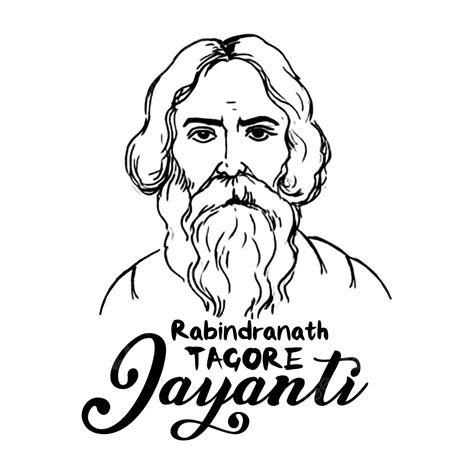 Conception De Rabindranath Tagore Jayanti PNG Rabindranath Tagore