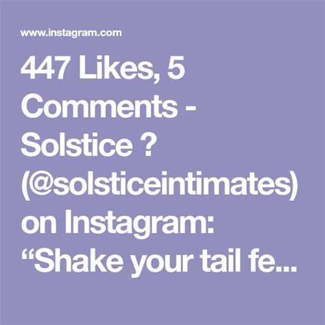 447 Likes 5 Comments Solstice Solsticeintimates On Instagram