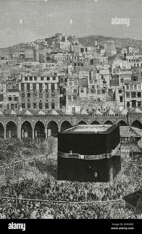 Saudi Arabien Mekka Gesamtansicht Der Stadt Im Zentrum Der Al Masjid