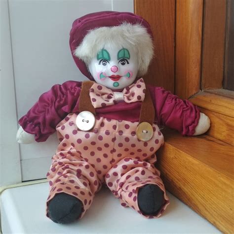 Funny Clown Clown With A Porcelain Head Clown Doll Baby T Etsy