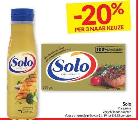 Solo Margarine promotie bij Intermarché