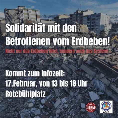 Solidarität mit den Betroffenen vom Erdbeben OTKM Stuttgart