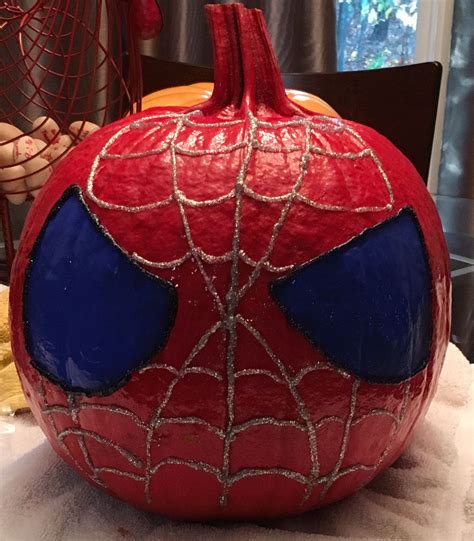 Spider Man Pumpkin Pumpkin Fall Decor Pumpkin Carving